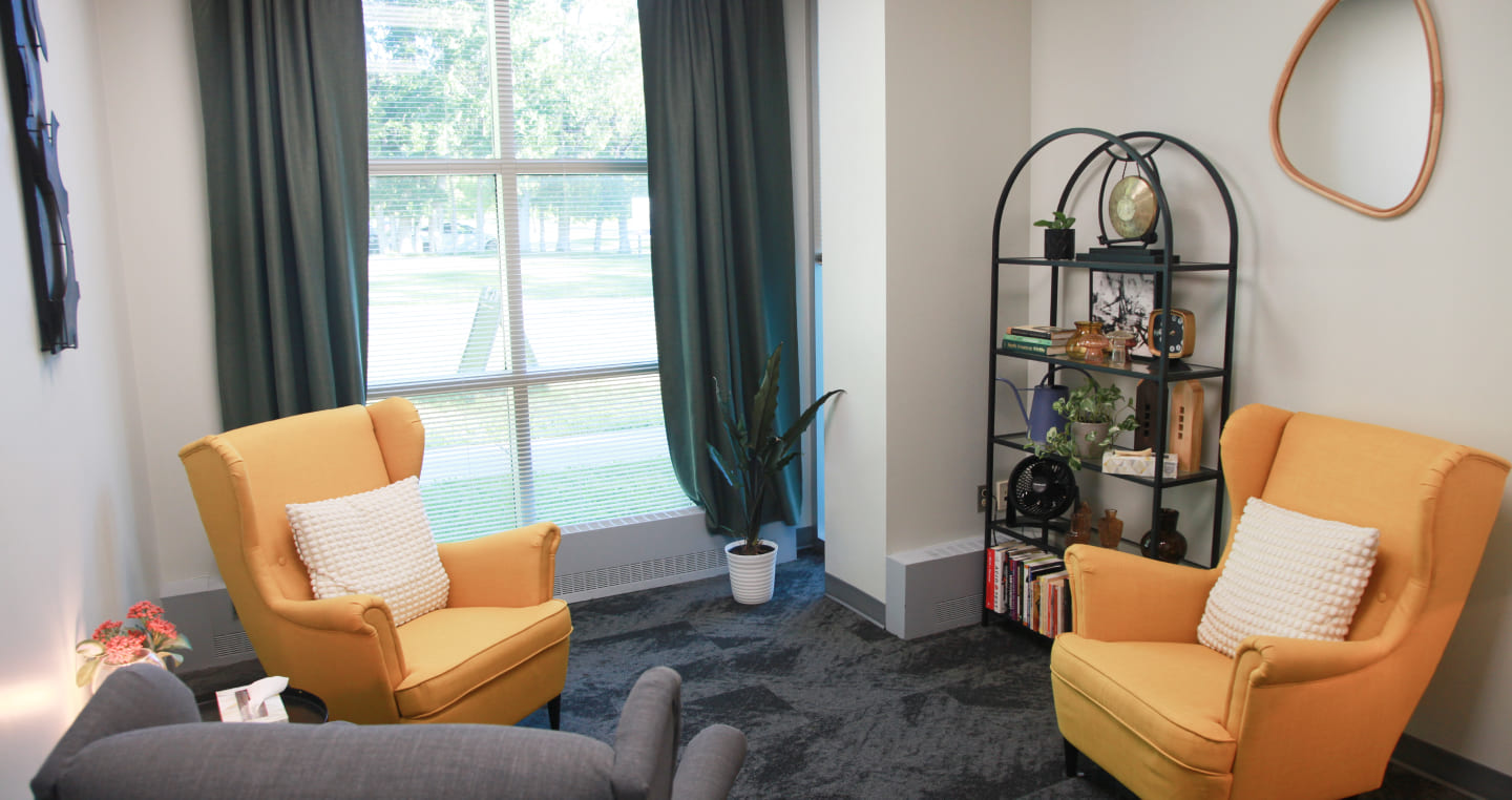 Therapy room at New Track Selfcare -psychedelic therapy London clinic
