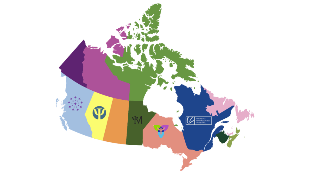 canadian psychological regulatory bodies per province