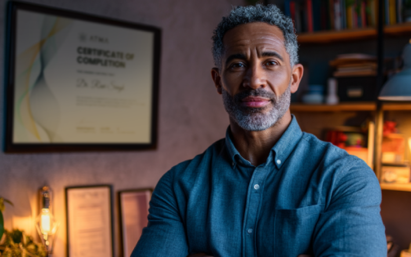 A ceritificate of psychedelic therapy training for prescribers behind the therapist